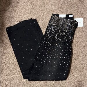 Glamorous Black Rhinestone Skinny Pants